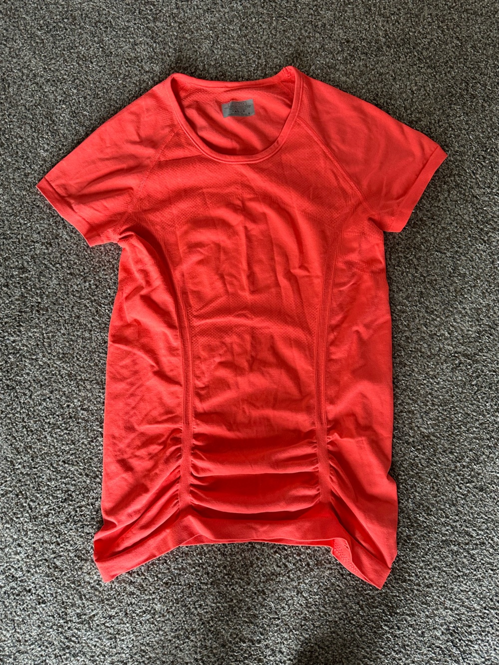 Athleta Coral-Red Short Sleeve Performance Tee